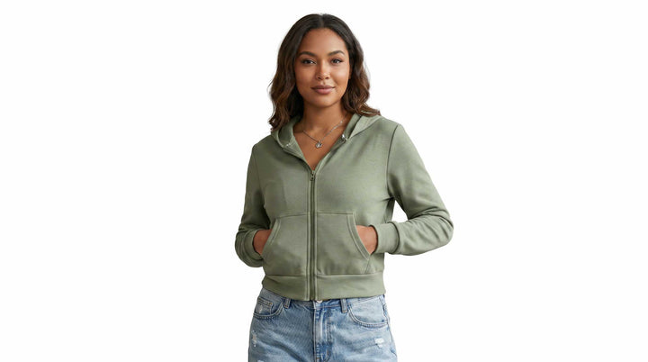 Soft-Luxe™ Scuba Full Zip Crop Hoodie
