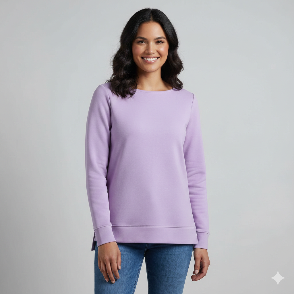 Soft-Luxe™ Scuba Crewneck – Cool Sleek Soft Yet Structured Women&