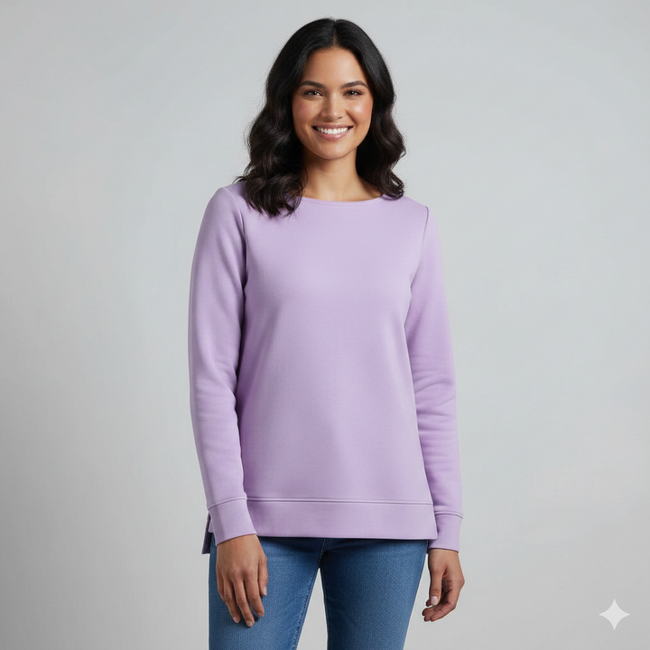 Soft-Luxe™ Scuba Crewneck – Cool Sleek Soft Yet Structured Women&