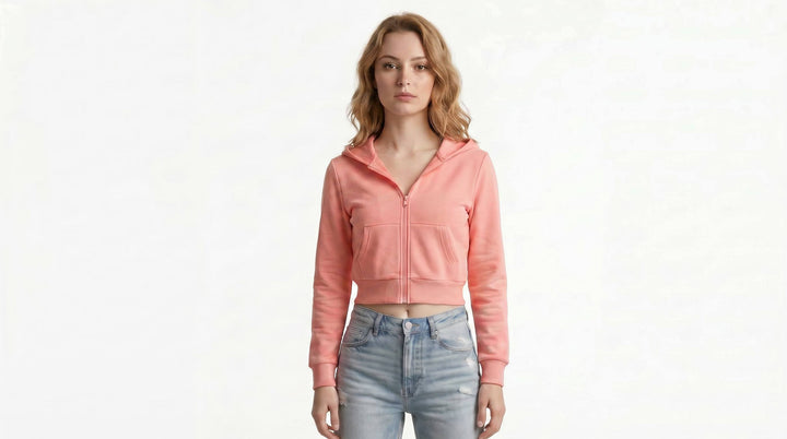 Soft-Luxe™ Scuba Full Zip Crop Hoodie