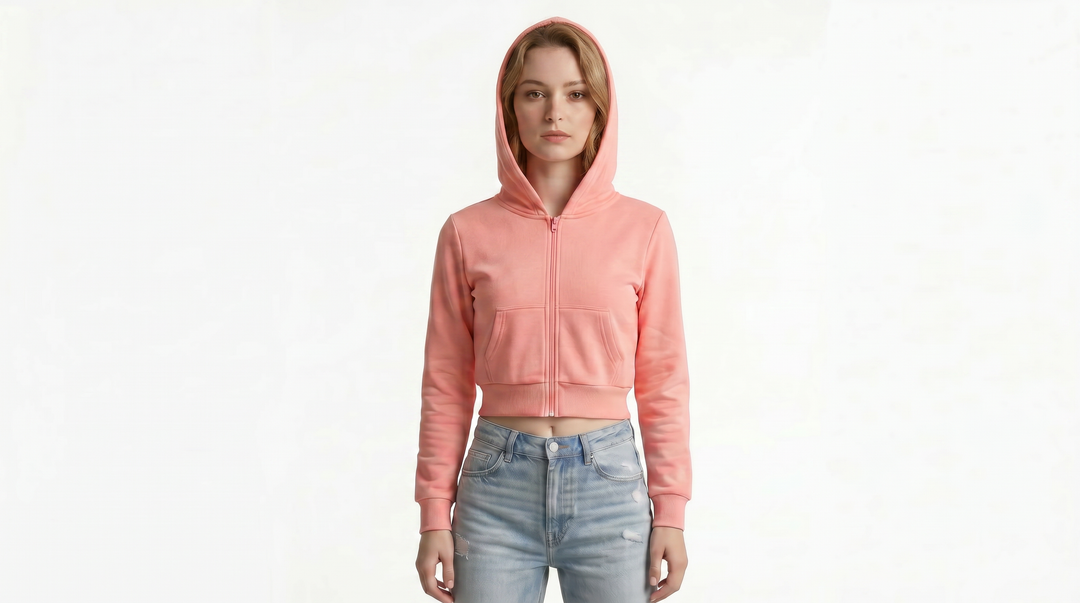 Soft-Luxe™ Scuba Full Zip Crop Hoodie