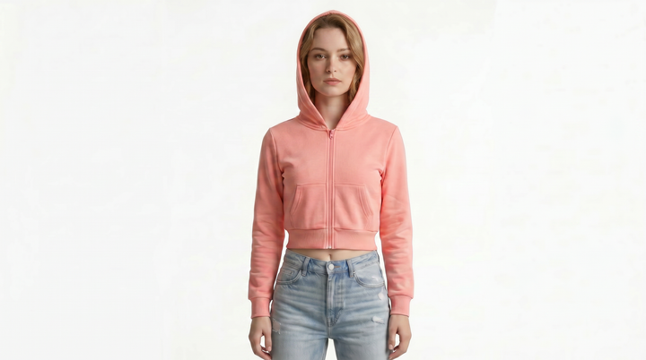 Soft-Luxe™ Scuba Full Zip Crop Hoodie