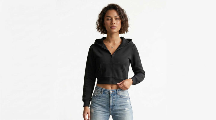 Soft-Luxe™ Scuba Full Zip Crop Hoodie