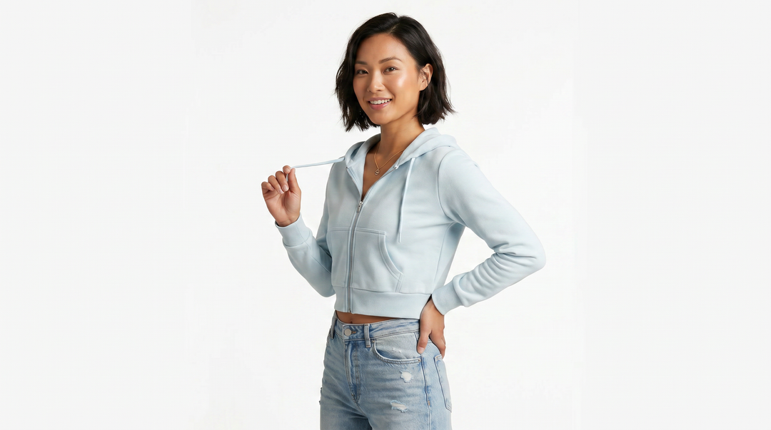 Soft-Luxe™ Scuba Full Zip Crop Hoodie