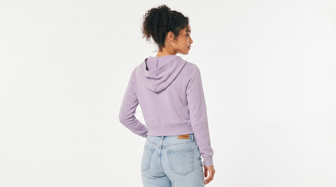 Soft-Luxe™ Scuba Full Zip Crop Hoodie