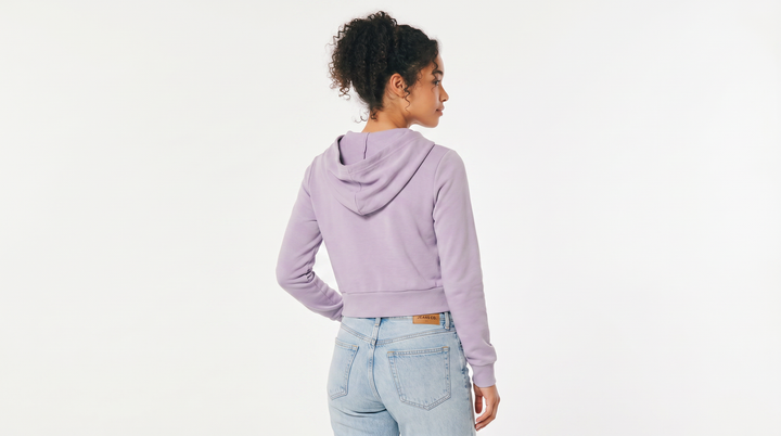 Soft-Luxe™ Scuba Full Zip Crop Hoodie