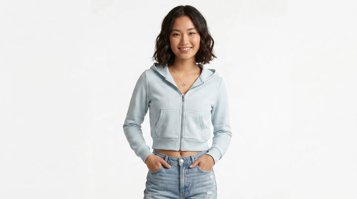 Soft-Luxe™ Scuba Full Zip Crop Hoodie